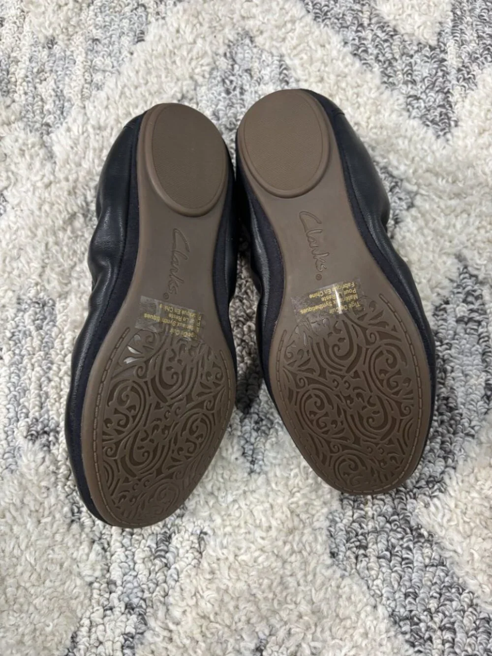 Clarks Artisan Black Ballet Flat Size 7.5 M